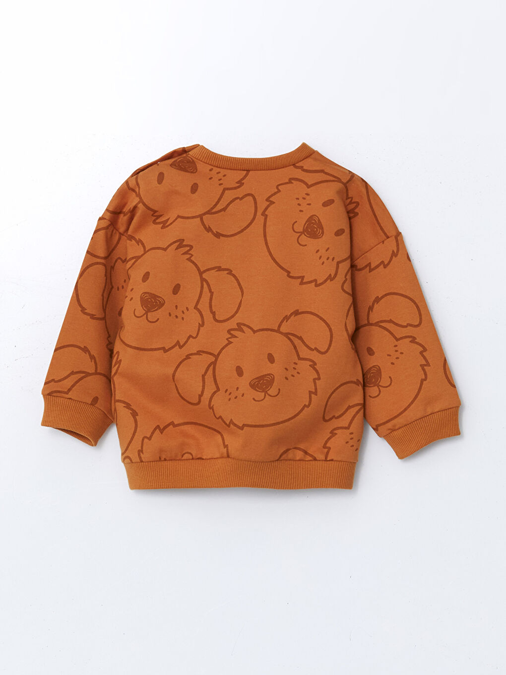 سويت شيرت بياقة دائرية مطبوع و بنطلون رياضي للأولاد الرضع - طقم من قطعتين-2