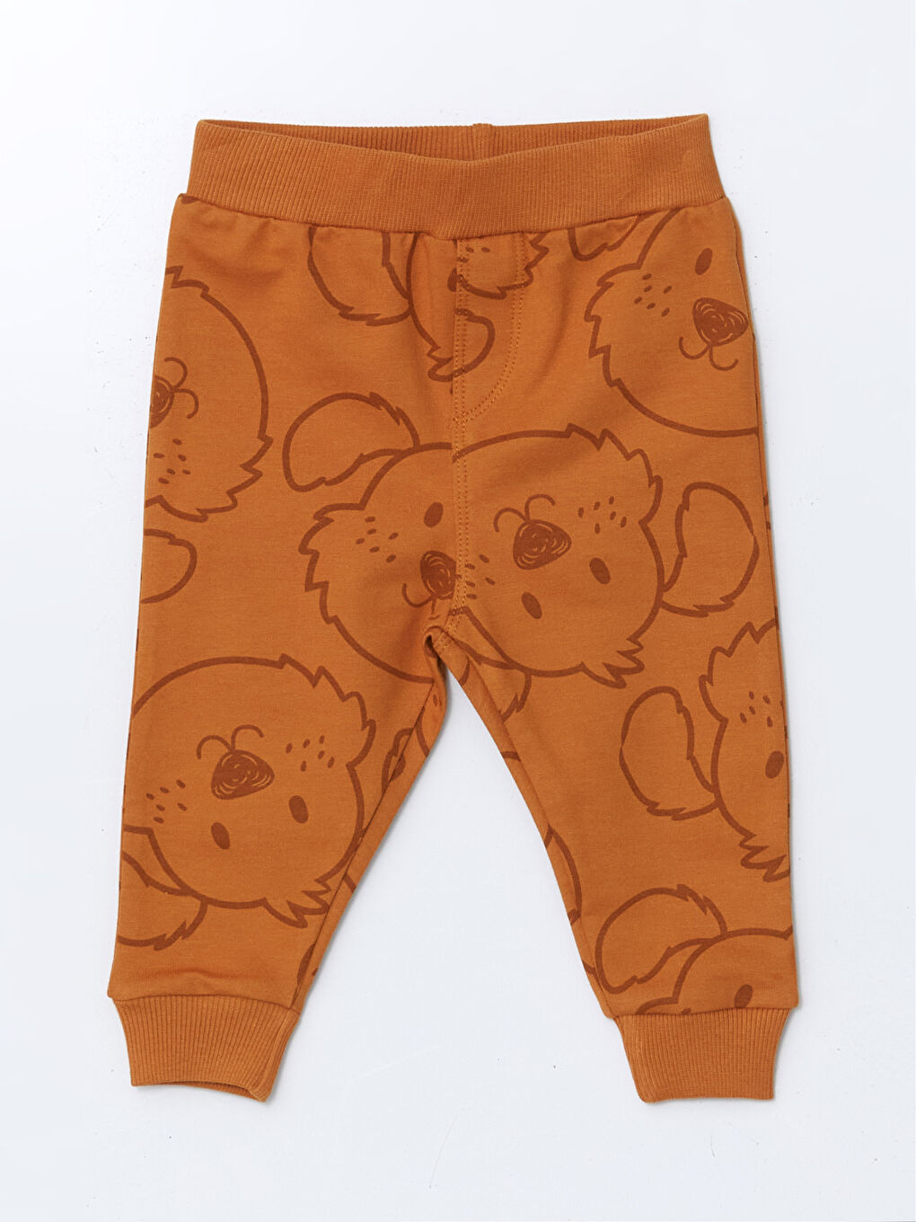 سويت شيرت بياقة دائرية مطبوع و بنطلون رياضي للأولاد الرضع - طقم من قطعتين-3