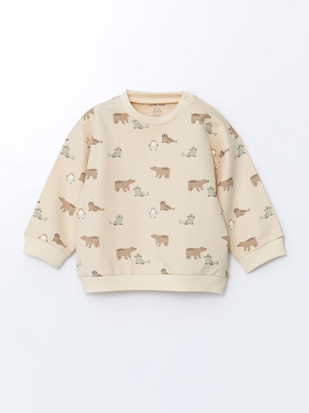 Crew Neck Printed Baby Boys' Sweatshirt and Tracksuit Bottom 2 Pack-1