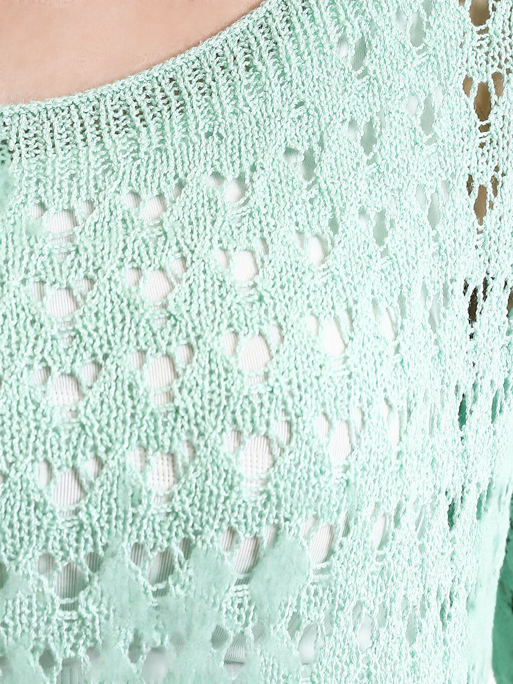 Crew Neck Hole-Knitted Women's Knitwear Sweater-2