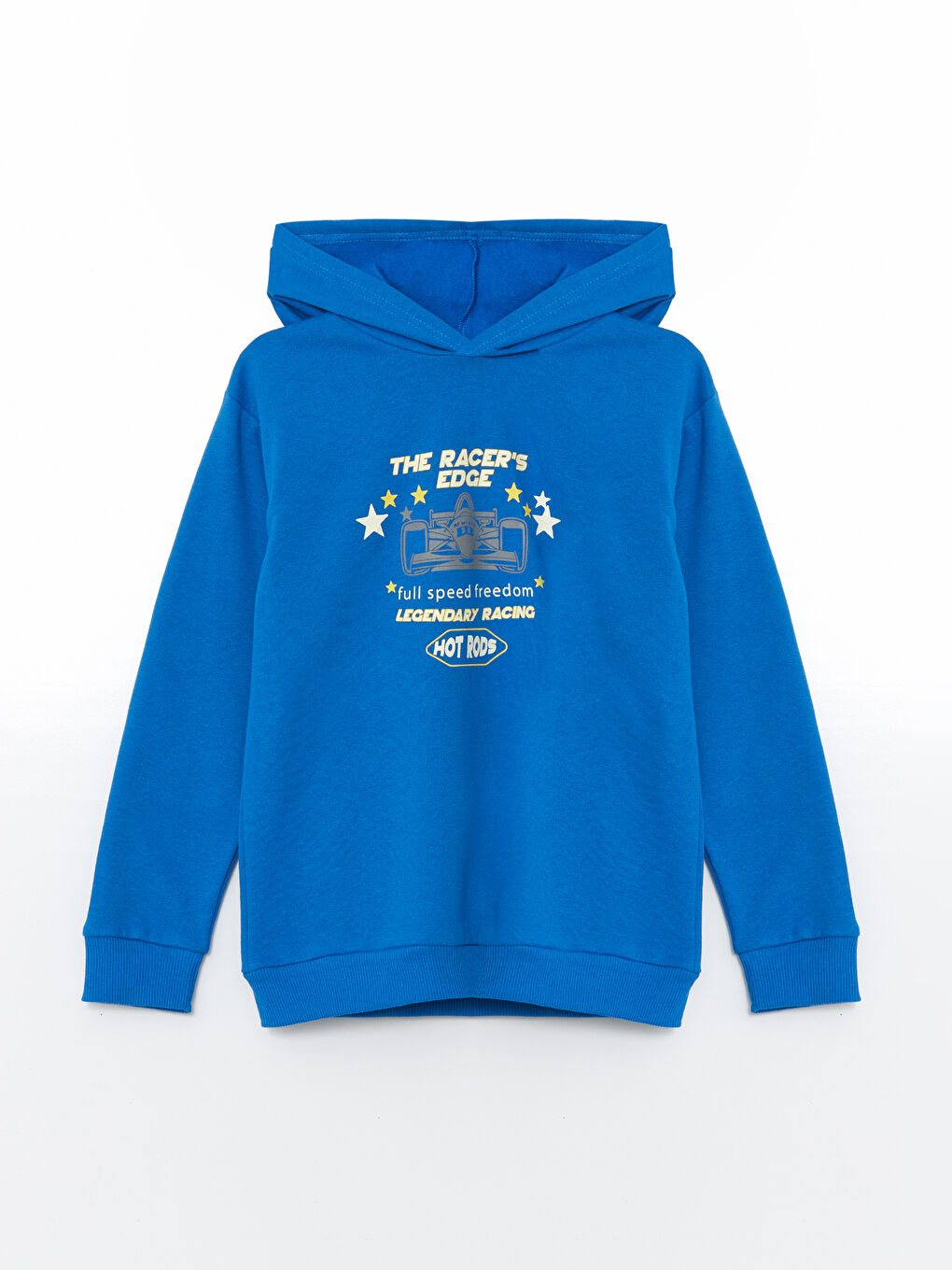 LCW ECO Koyu Mavi Kapüşonlu Erkek Çocuk Sweatshirt