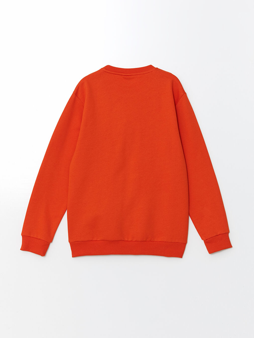 LCW Kids Canlı Turuncu Bisiklet Yaka Erkek Çocuk Sweatshirt - 1