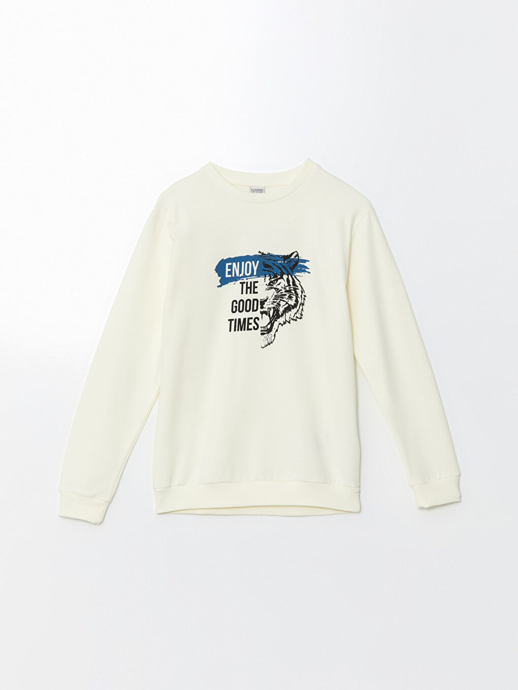 LCW Kids Ekru Bisiklet Yaka Erkek Çocuk Sweatshirt - 2