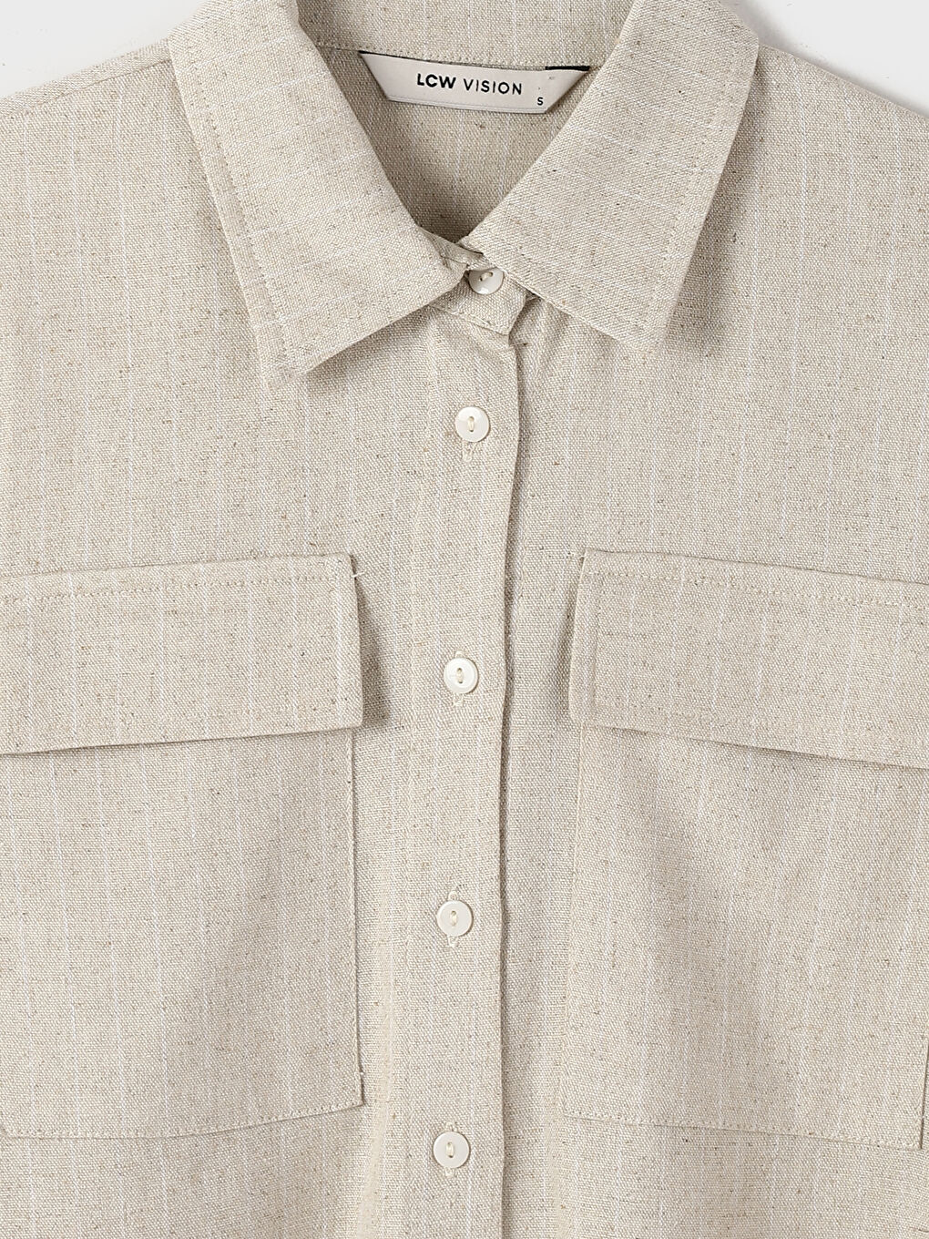 Front Button Closure Long Sleeve Pocket Detailed Women's Shirt -W4IM13Z8-G7K