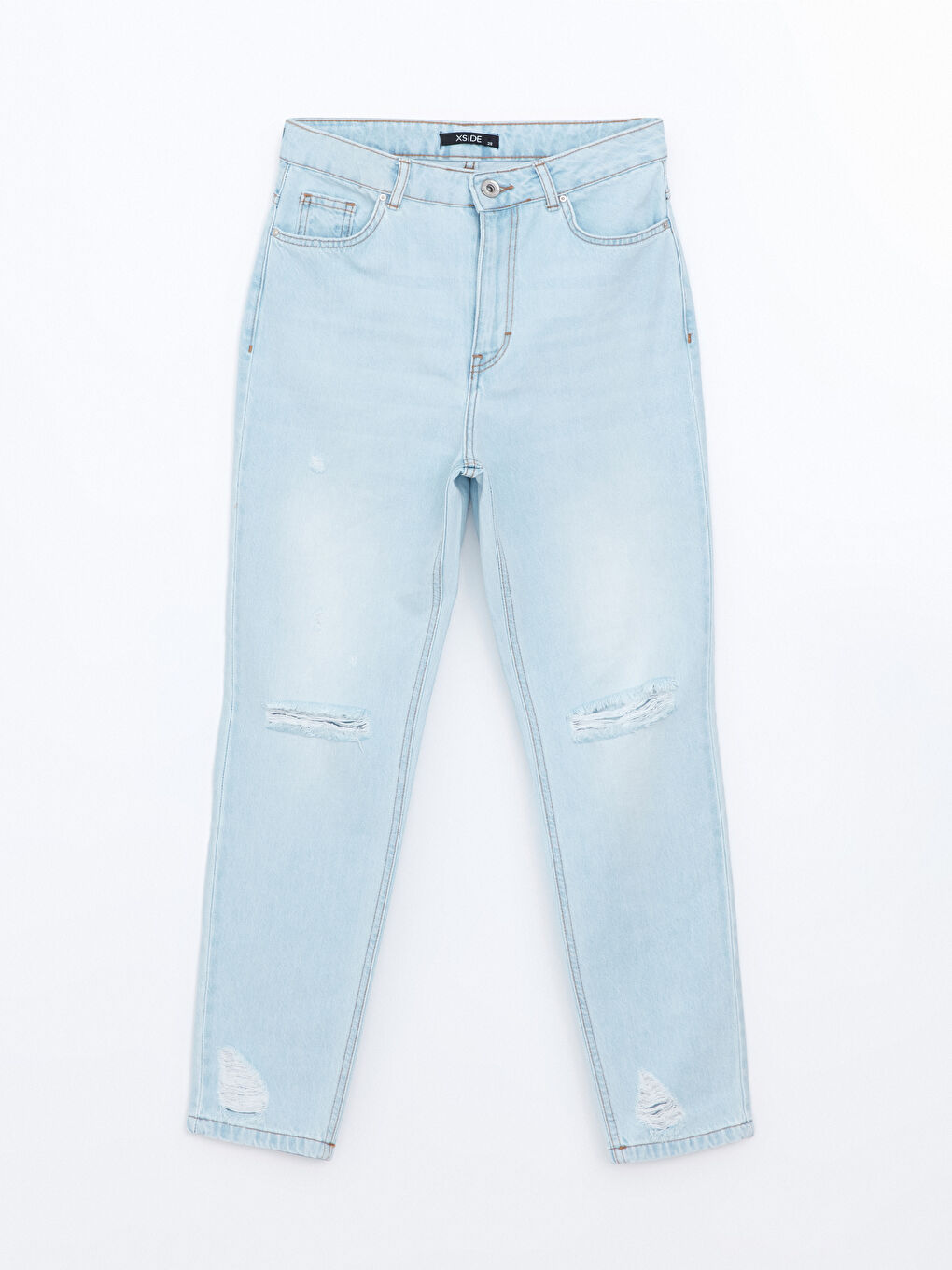 Mom Fit Ripped Detail Women's Jeans -W4IM14Z8-S54