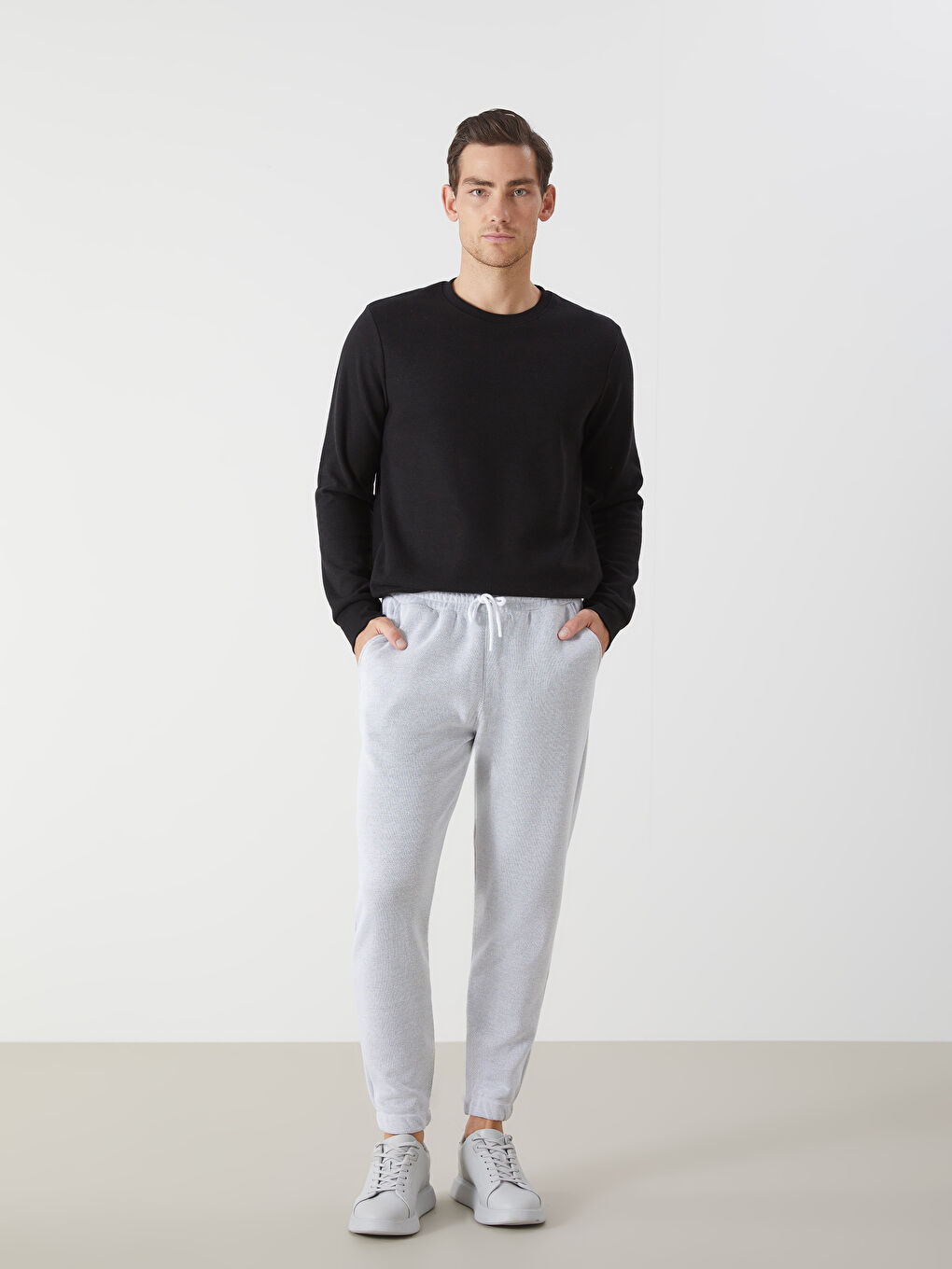 Gri Standart Kalıp Erkek Eşofman Altı