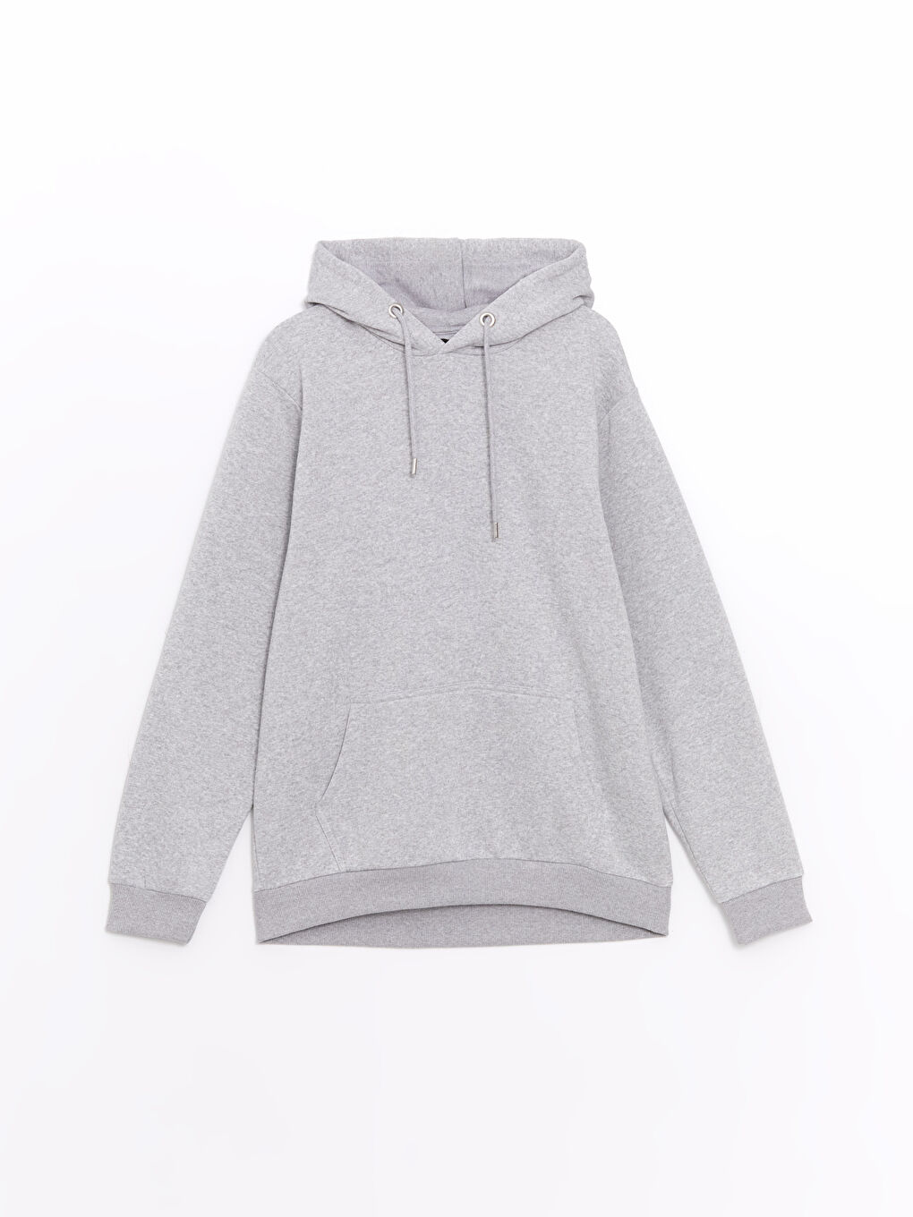 LCW ECO Açık Gri Melanj Uzun Kollu Baskılı Erkek Hoodie - 4