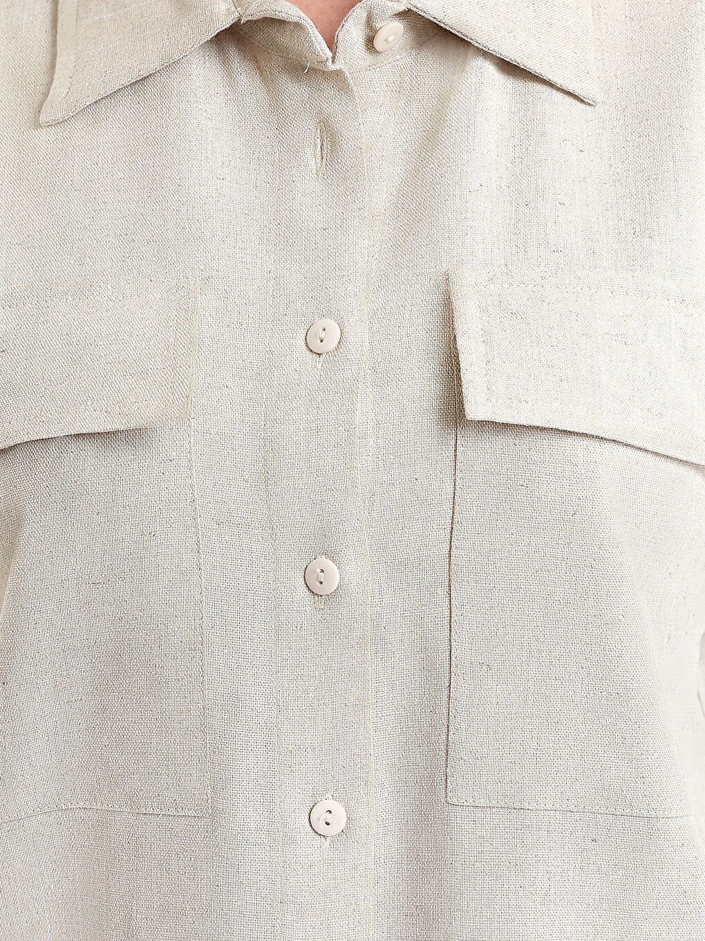 Collared Neck Long Sleeve Women's Shirt-2