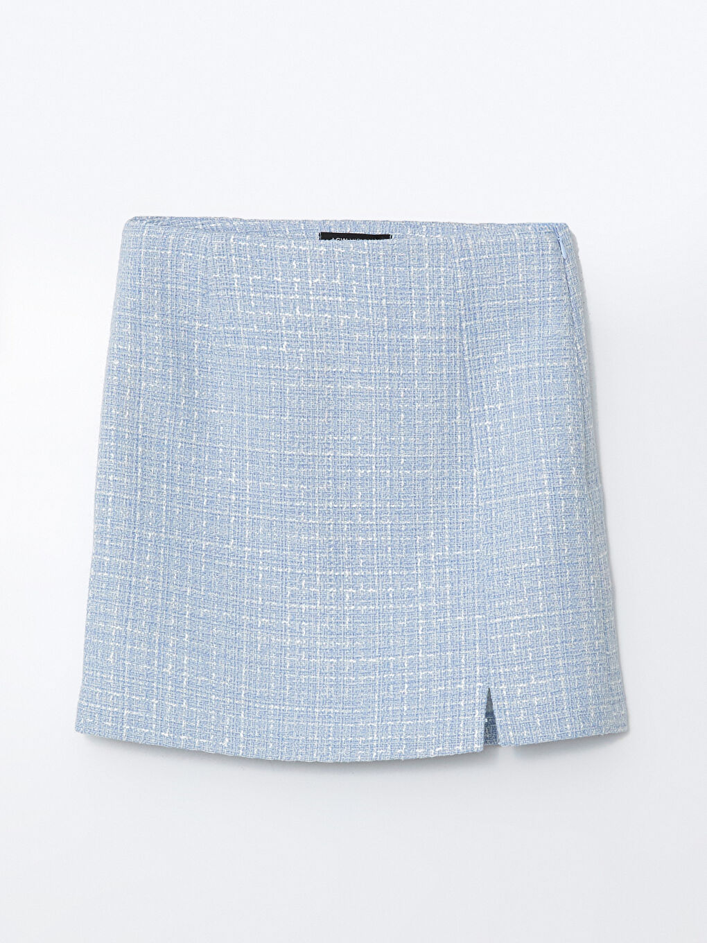 Haki Beli Fermuarlı Ekose Kadın Etek-8