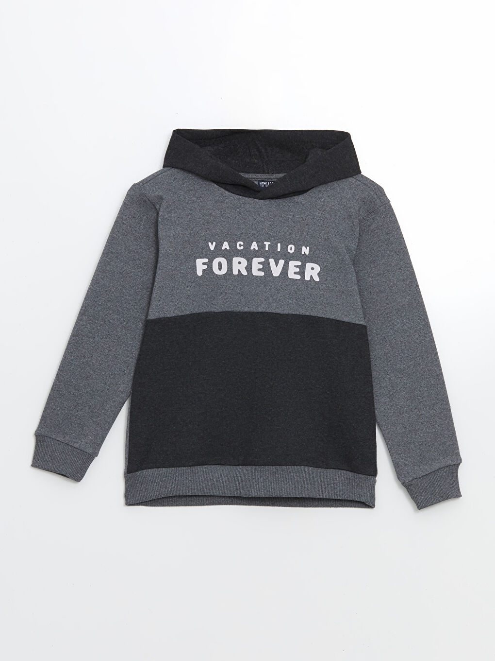 Gri Kapüşonlu Erkek Çocuk Sweatshirt