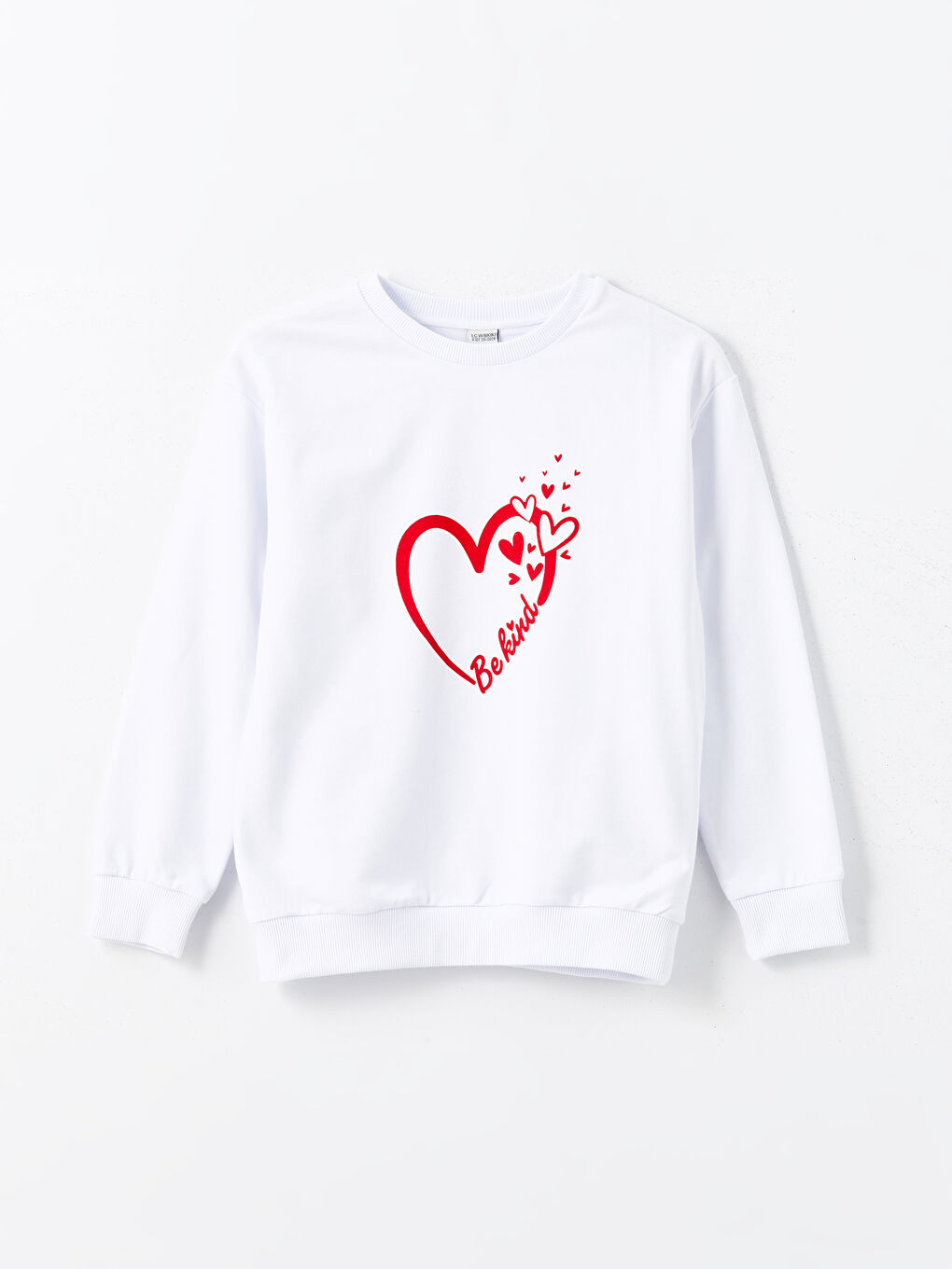 LCW Kids Beyaz Bisiklet Yaka Kız Çocuk Sweatshirt - 2