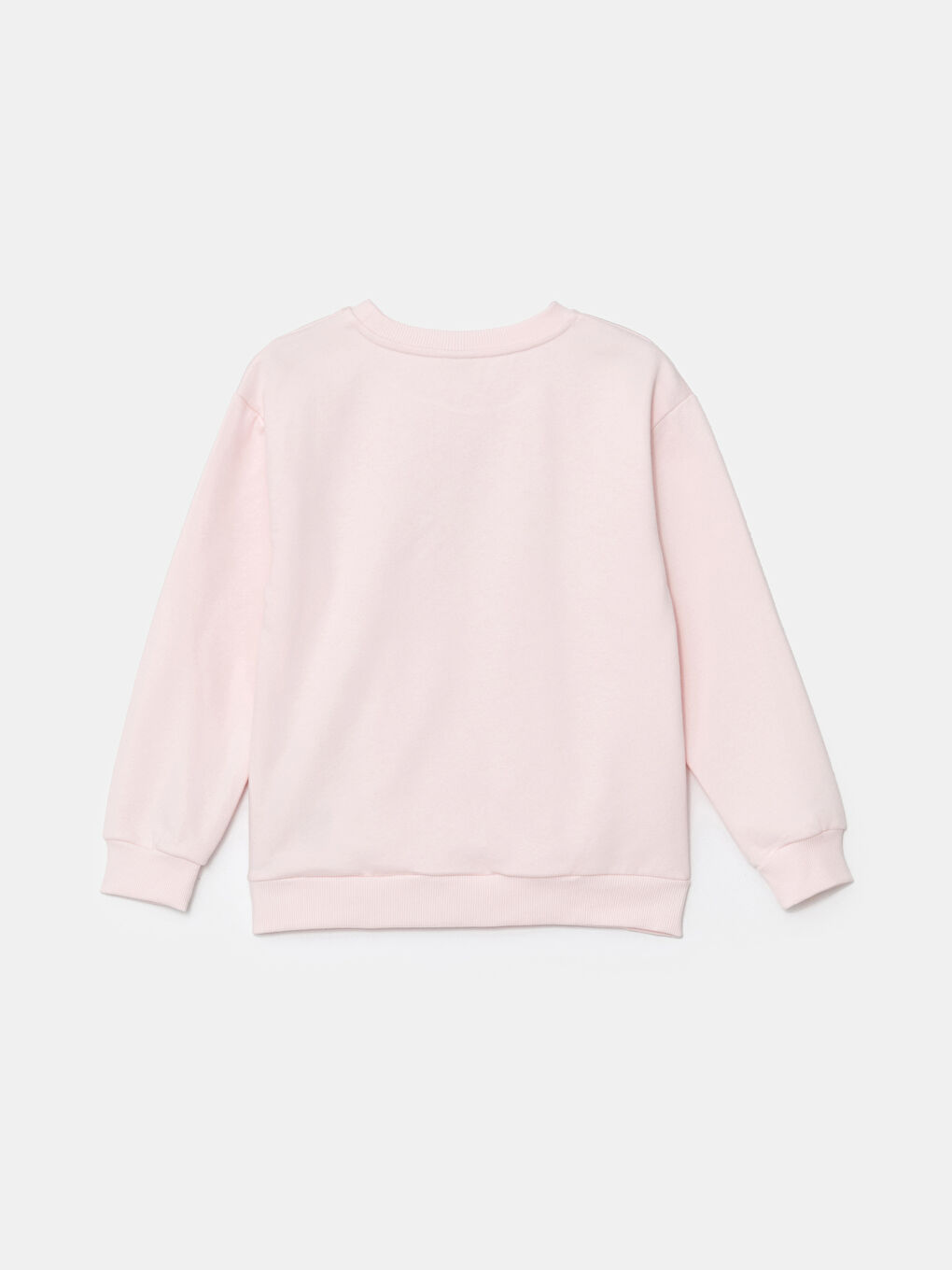 LCW Kids Açık Pembe Bisiklet Yaka Baskılı Kız Çocuk Sweatshirt - 2