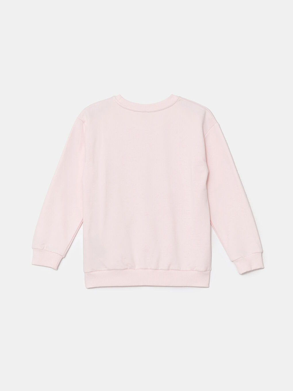 LCW Kids Pembe Bisiklet Yaka Kız Çocuk Sweatshirt - 2