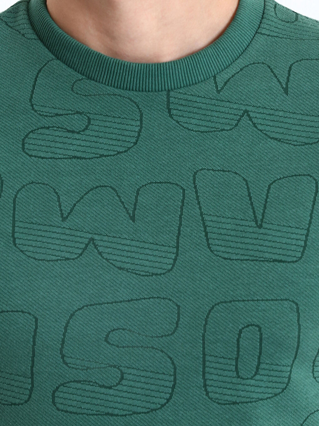 Crew Neck Long Sleeve Printed Men's Sweatshirt-2