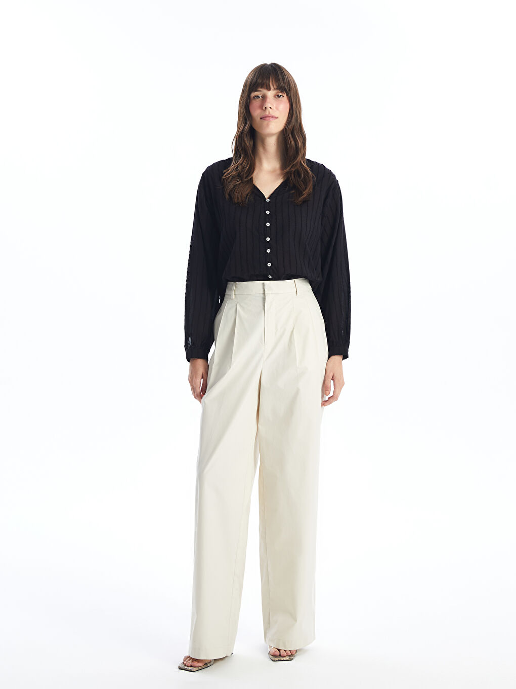 LCW Vision Locker sitzende Hosen mit weitem Bein für Damen -W4IN17Z8-YE6