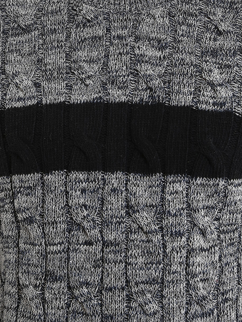 Crew Neck Long Sleeve Men's Tricot Sweater-2