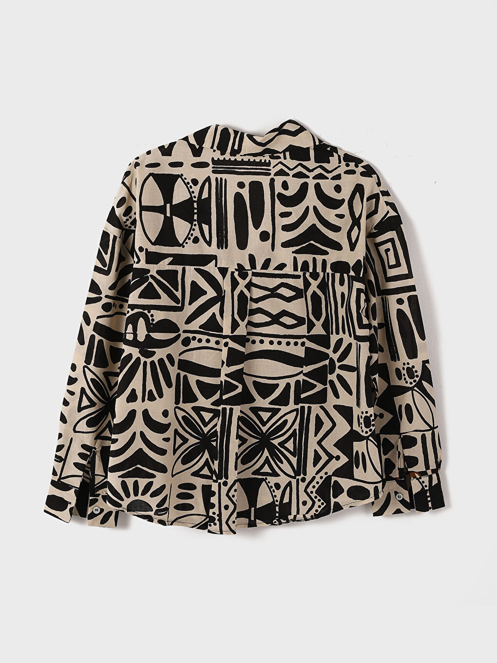 LCW Vision Patterned Long Sleeve Oversize Women's Shirt -W4IO04Z8-LQB