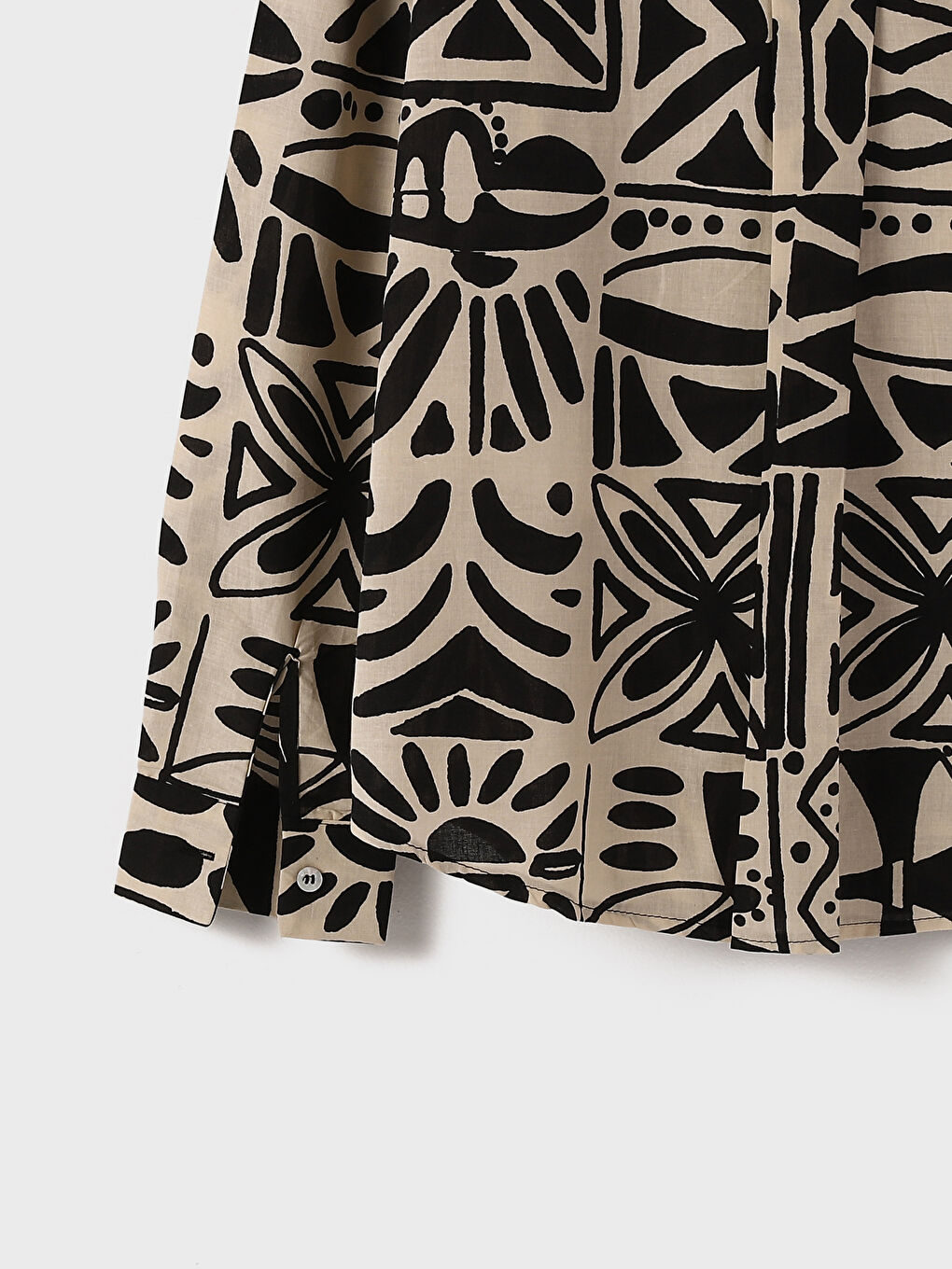 LCW Vision Patterned Long Sleeve Oversize Women's Shirt -W4IO04Z8-LQB