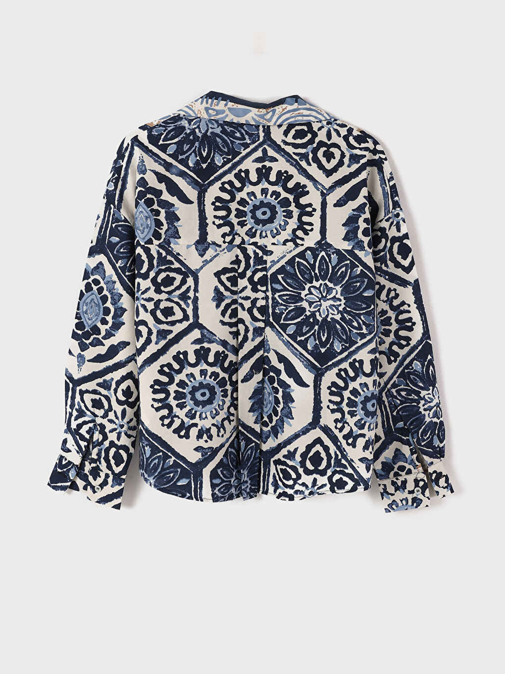 LCW Vision Patterned Long Sleeve Oversize Women's Shirt -W4IO04Z8-LQQ