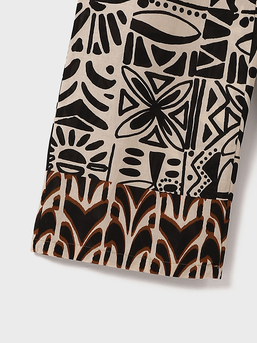 Elasticated Waist Patterned Women's Trousers-2