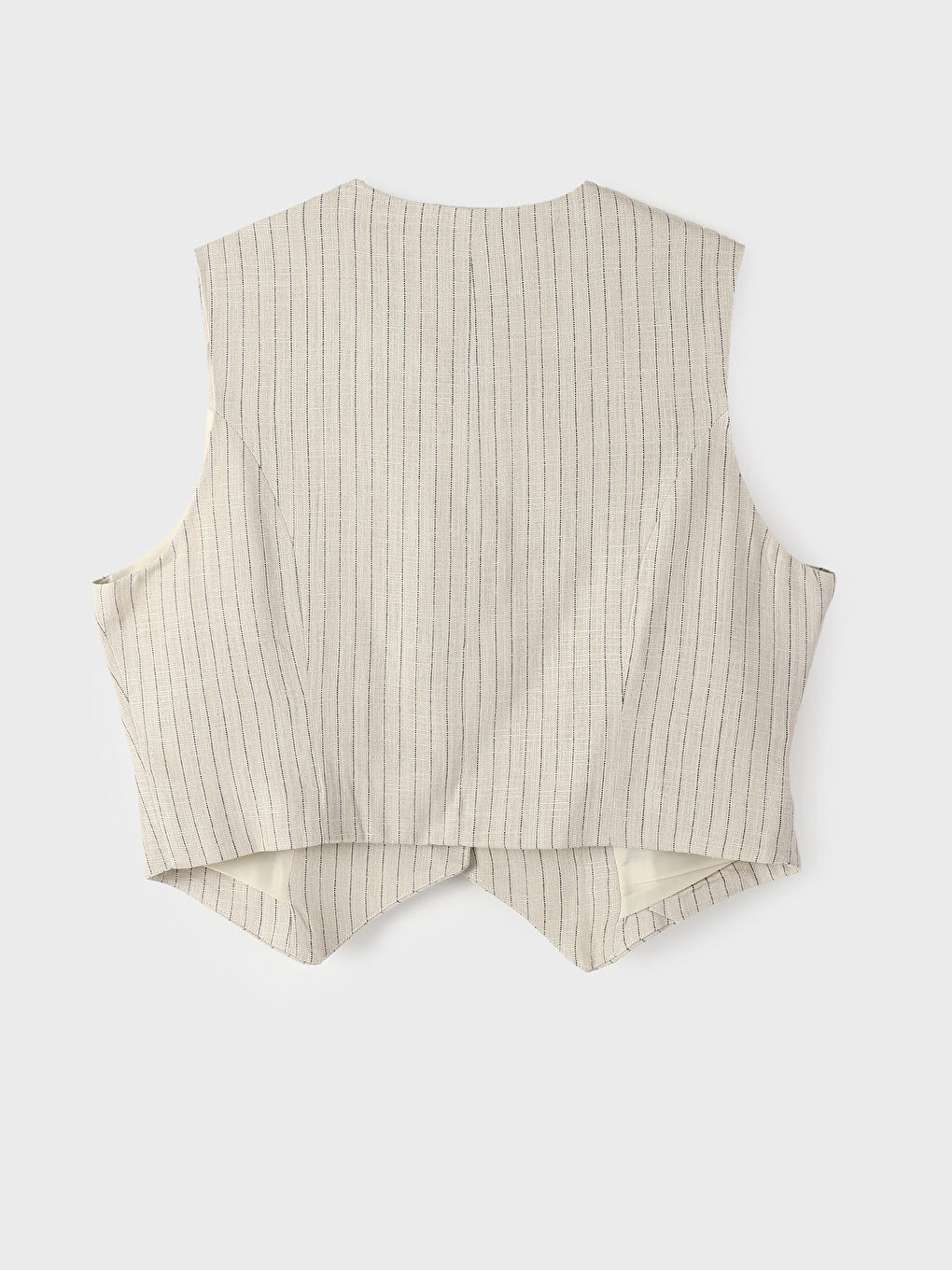 LC Waikiki V-Neck Striped Women's Classic Waistcoat -W4IO35Z8-G7K