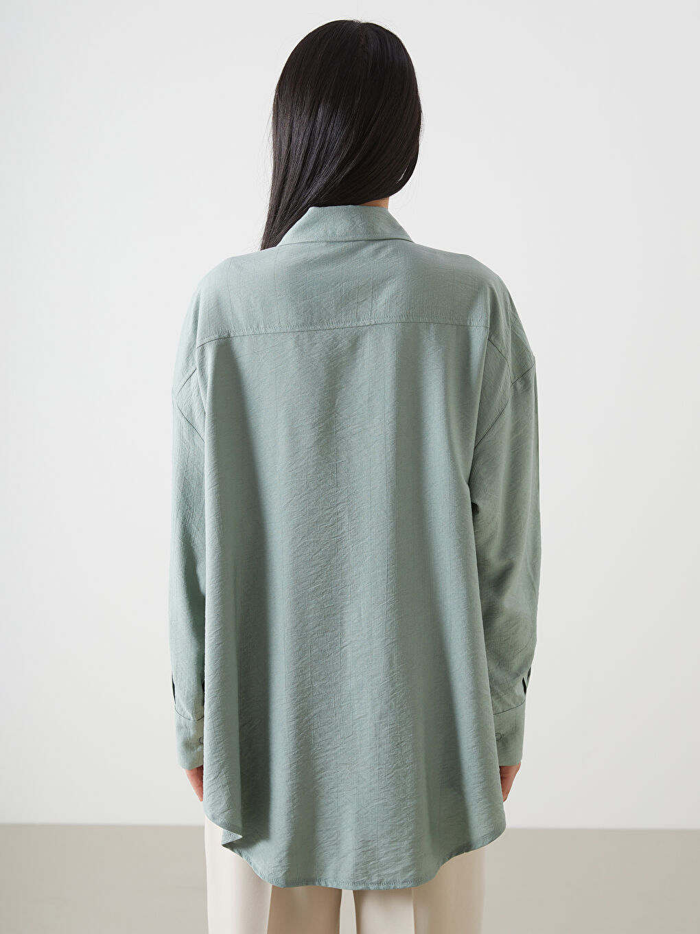 Кең пішім әйелдерге арналған жейде-3