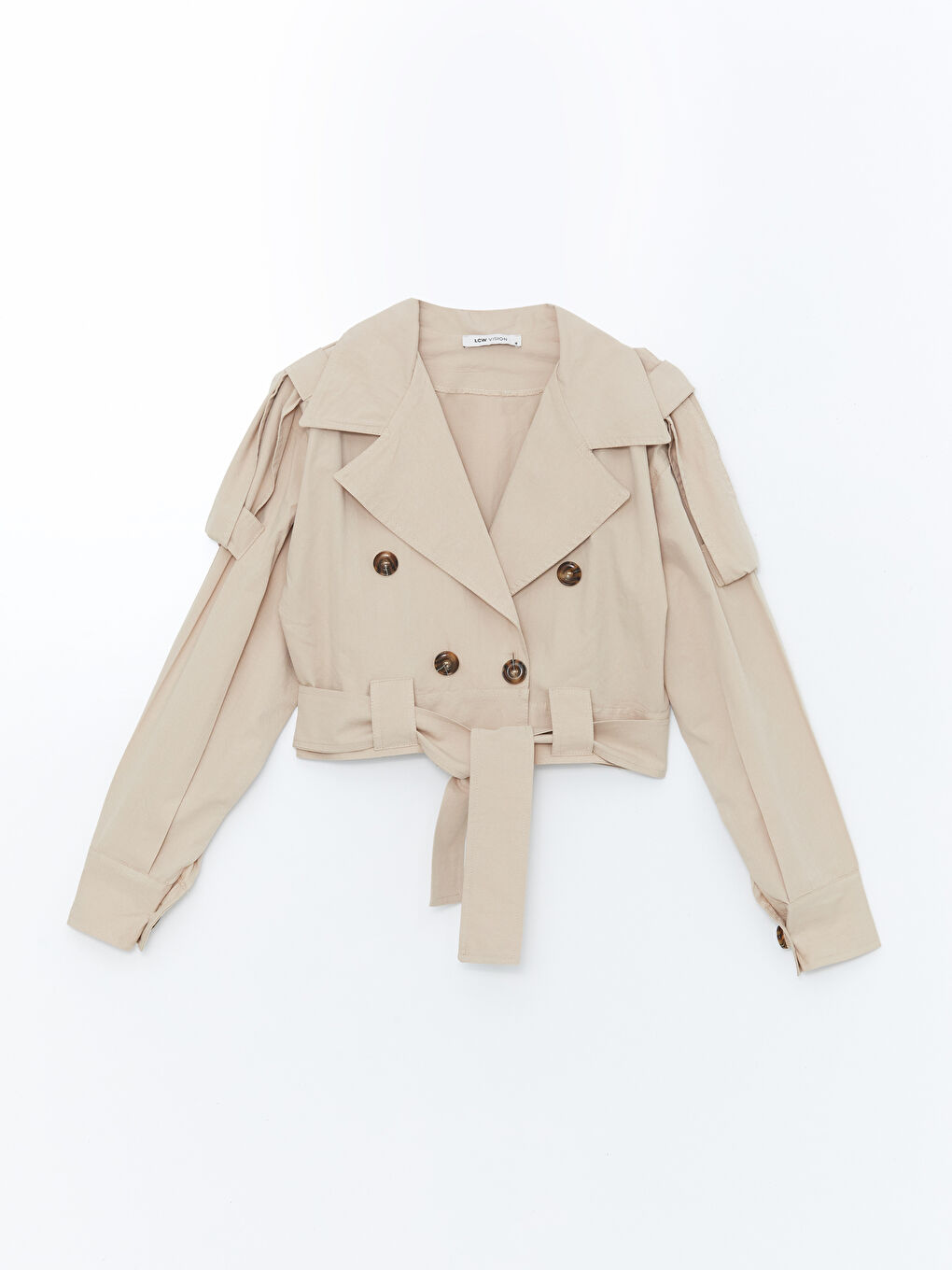 معطف ترنش بصفين زراير للسيدات-4