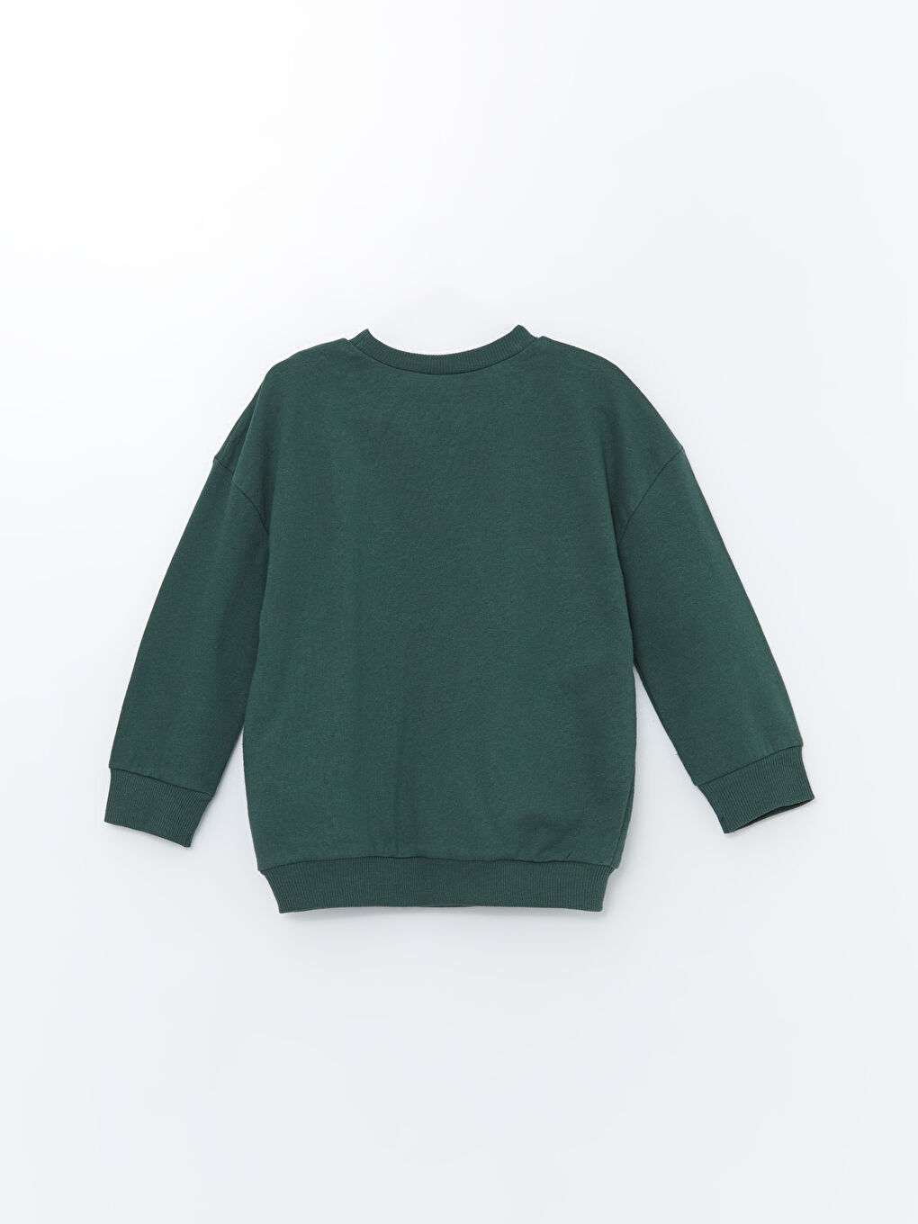 LCW ECO Orta Yeşil Bisiklet Yaka Uzun Kollu Erkek Bebek Sweatshirt - 1