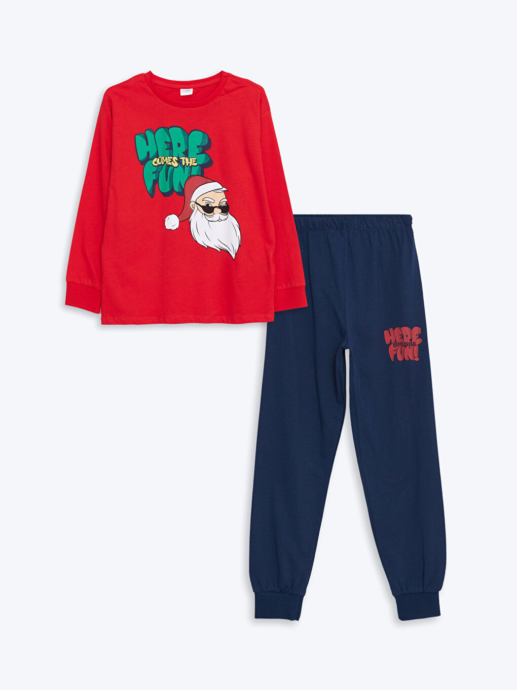 LCW Kids سێتی بیجامەی کریسمەس بۆ کوڕان بە یەخە خڕ -W4IP20Z4-HNK