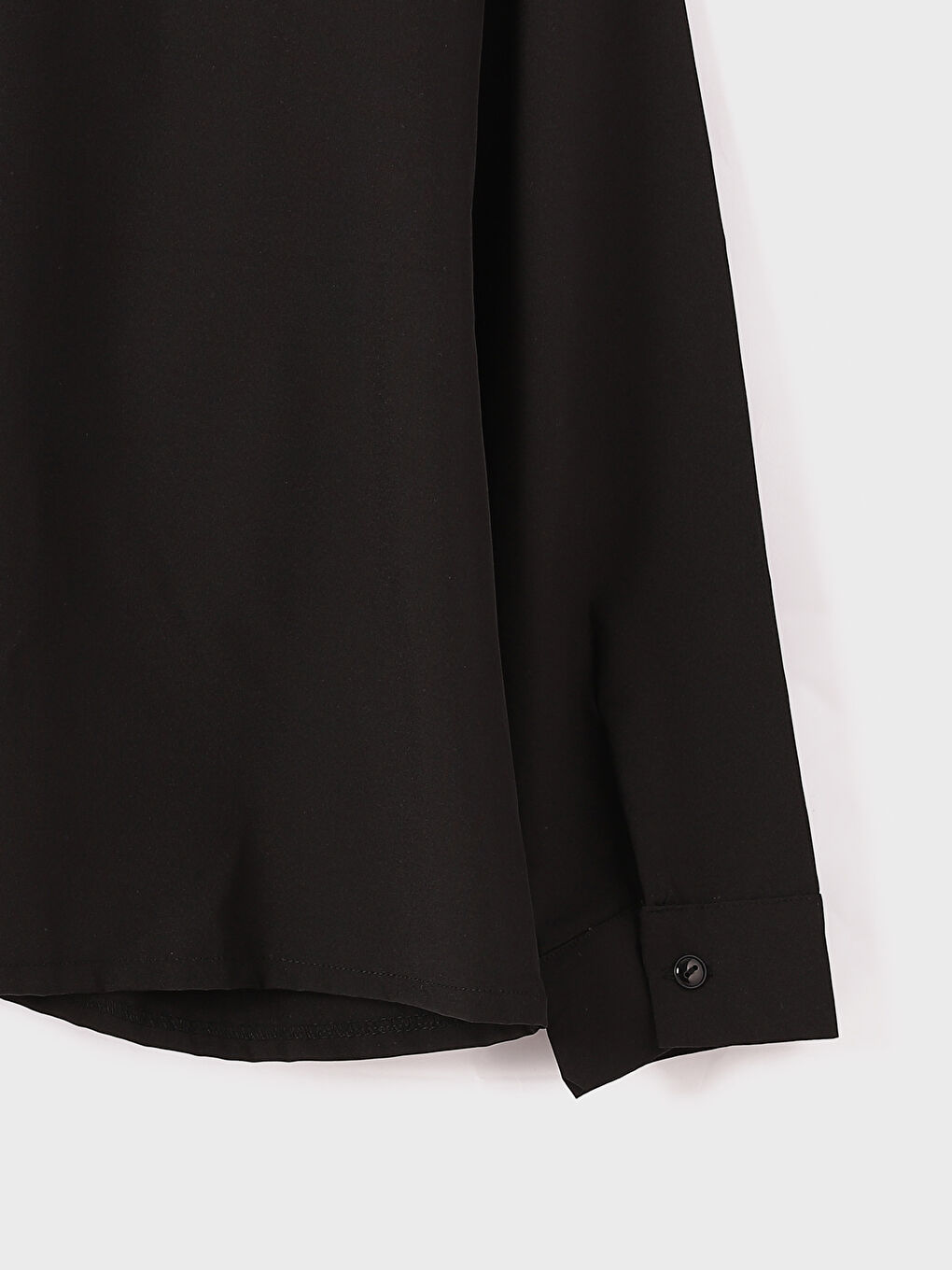 Collared Neck Plain Long Sleeve Women's Blouse-3