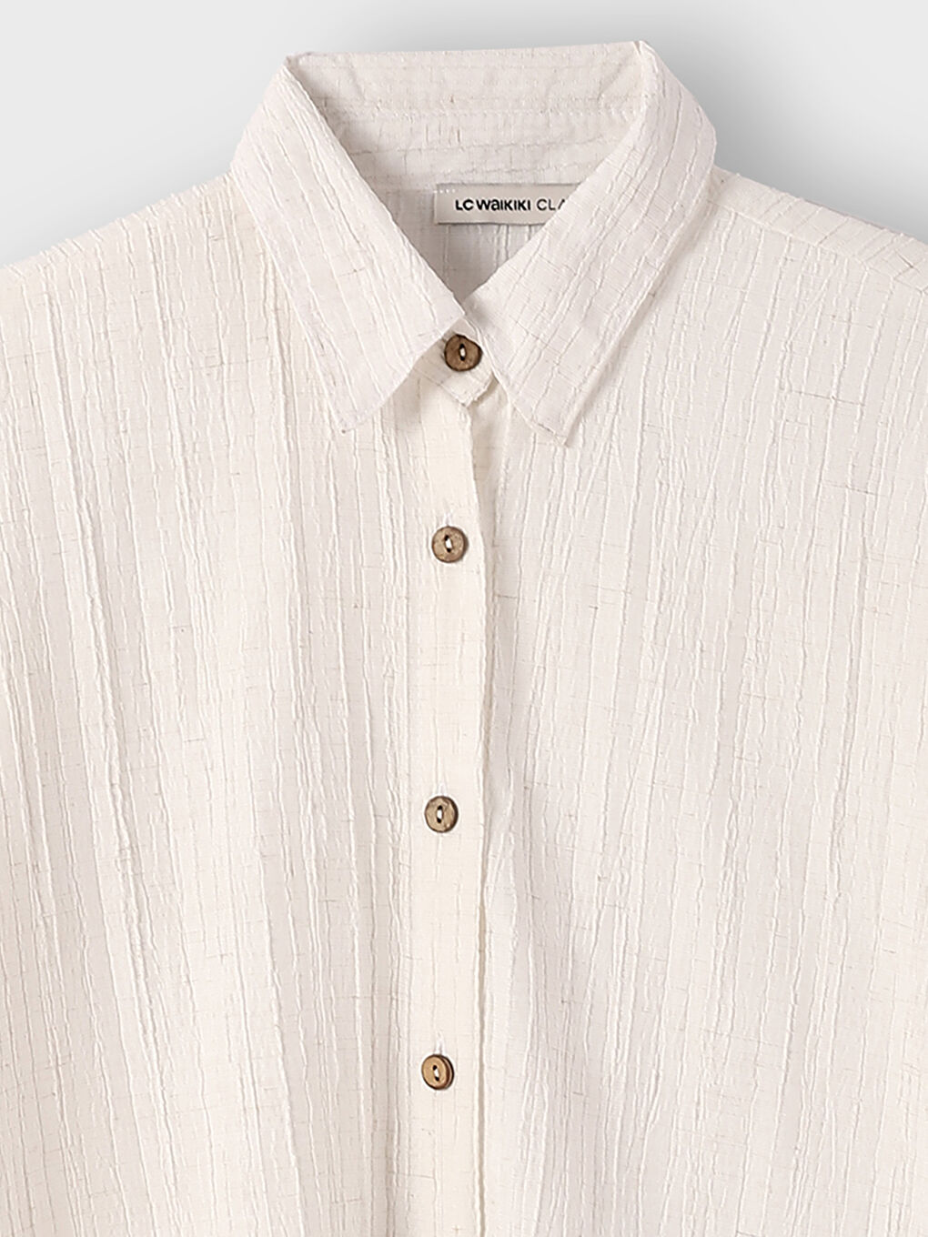 Plain Long Sleeve Oversize Women's Shirt-2