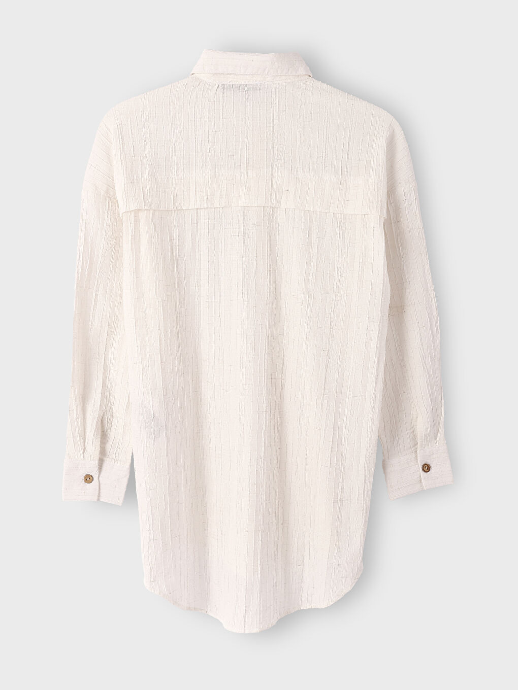 Plain Long Sleeve Oversize Women's Shirt-1