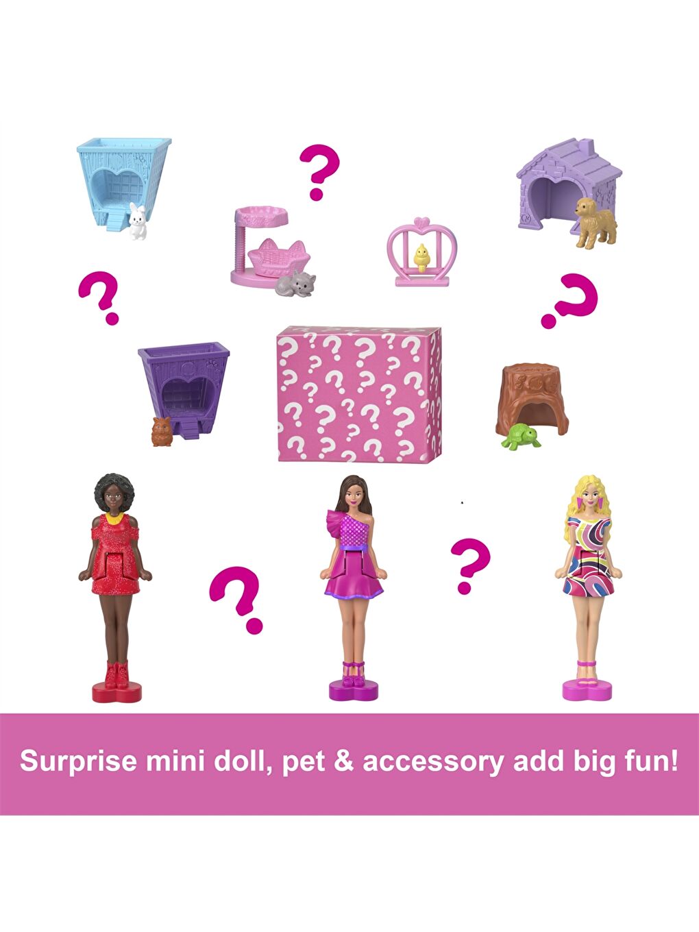 MATTEL Karışık Asorti Mini Barbie Land  Oyun Seti HYF44 - 4