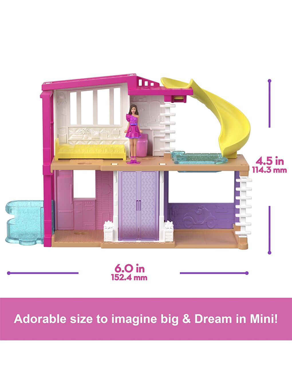 MATTEL Karışık Asorti Mini Barbie Land  Oyun Seti HYF44 - 8