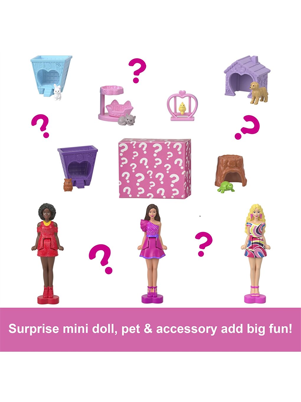 MATTEL Karışık Asorti Mini Barbie Land  Oyun Seti HYF44 - 17