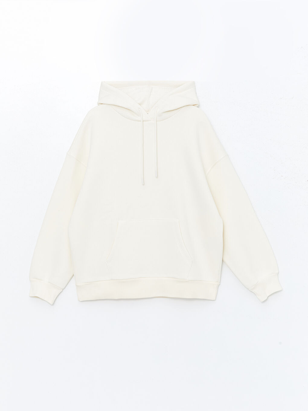 LCW Vision Ekru Oversize Kadın Kalın Hoodie - 4