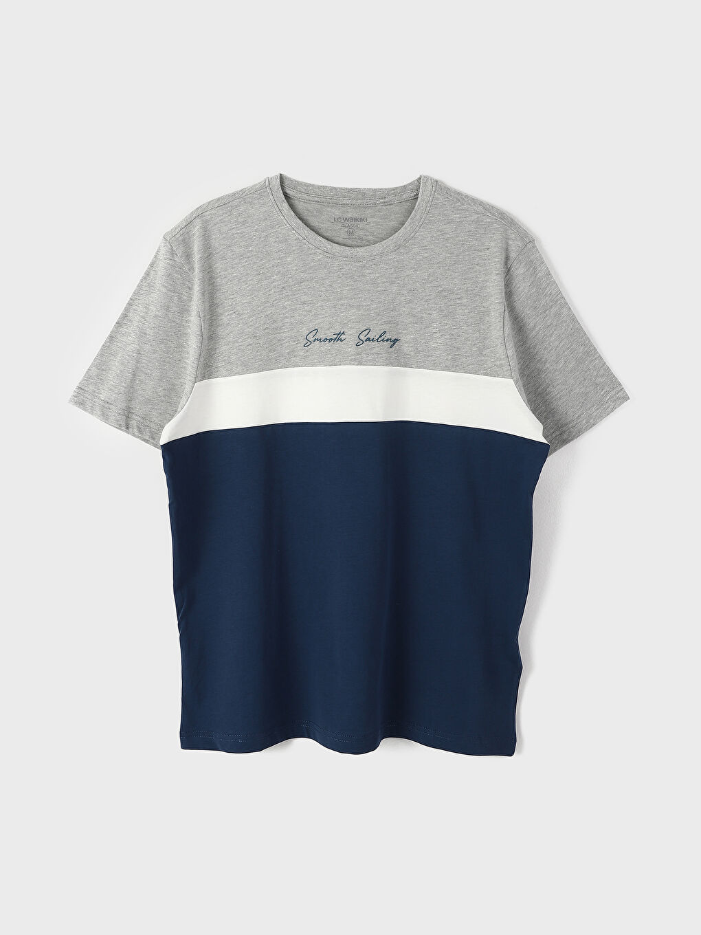 Crew Neck Short Sleeve Printed Combed Cotton Men's T-shirt