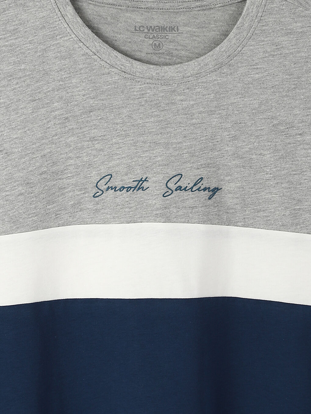 Crew Neck Short Sleeve Printed Combed Cotton Men's T-shirt-3