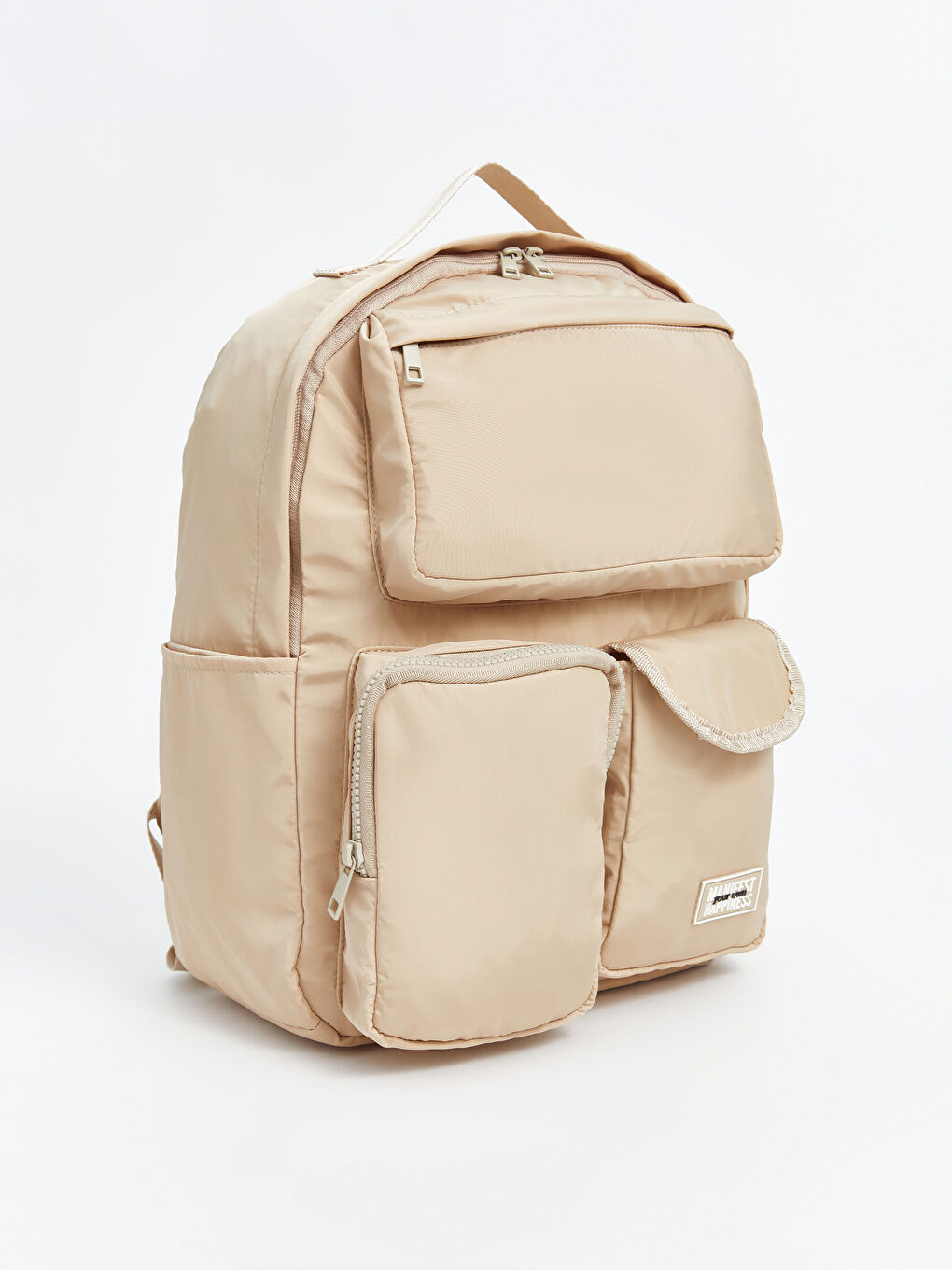 Bej Çok Bölmeli Erkek Sırt Çantası