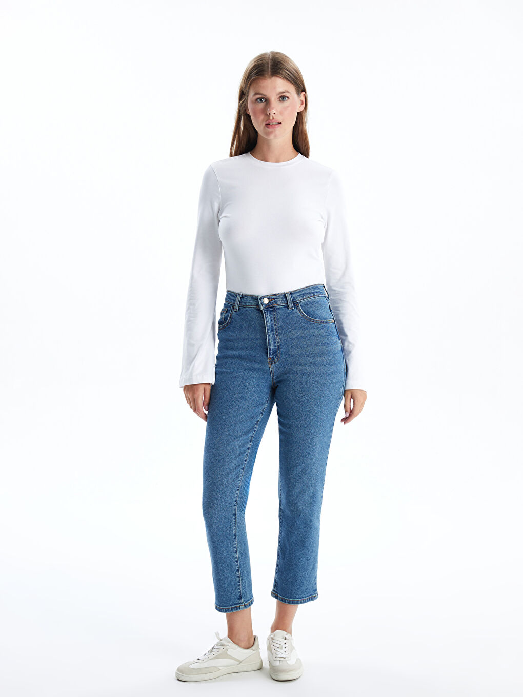 Straight Fit Women's Jeans -W4IQ10Z8-507