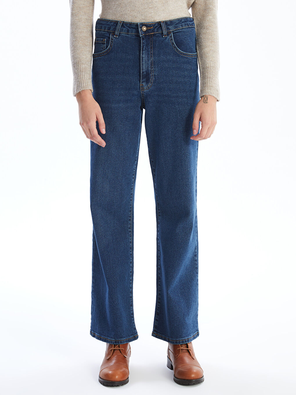 Wideleg Women's Jeans -W4IQ19Z8-309