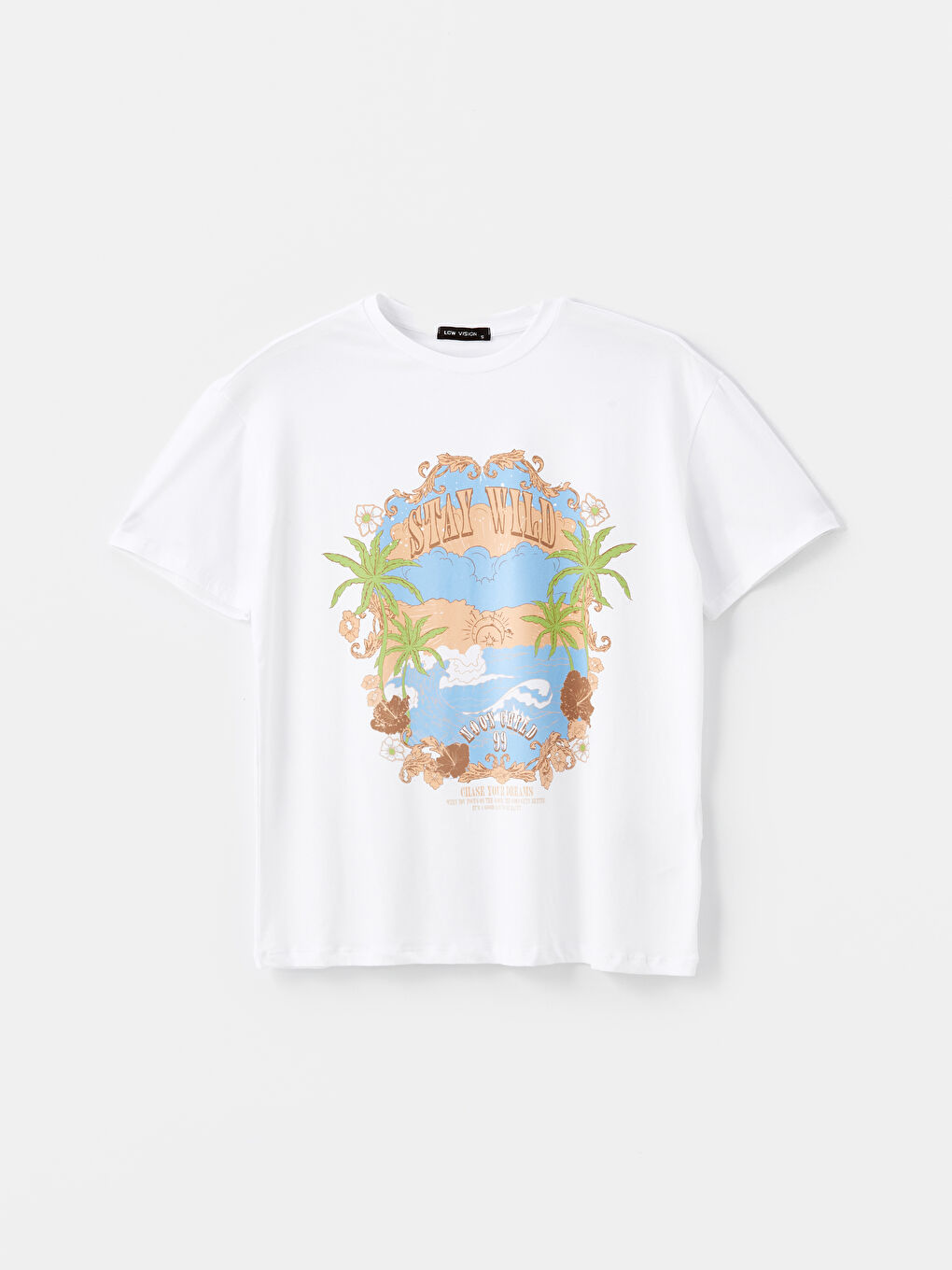 Crew Neck Printed Short Sleeve Women's T-Shirt-4