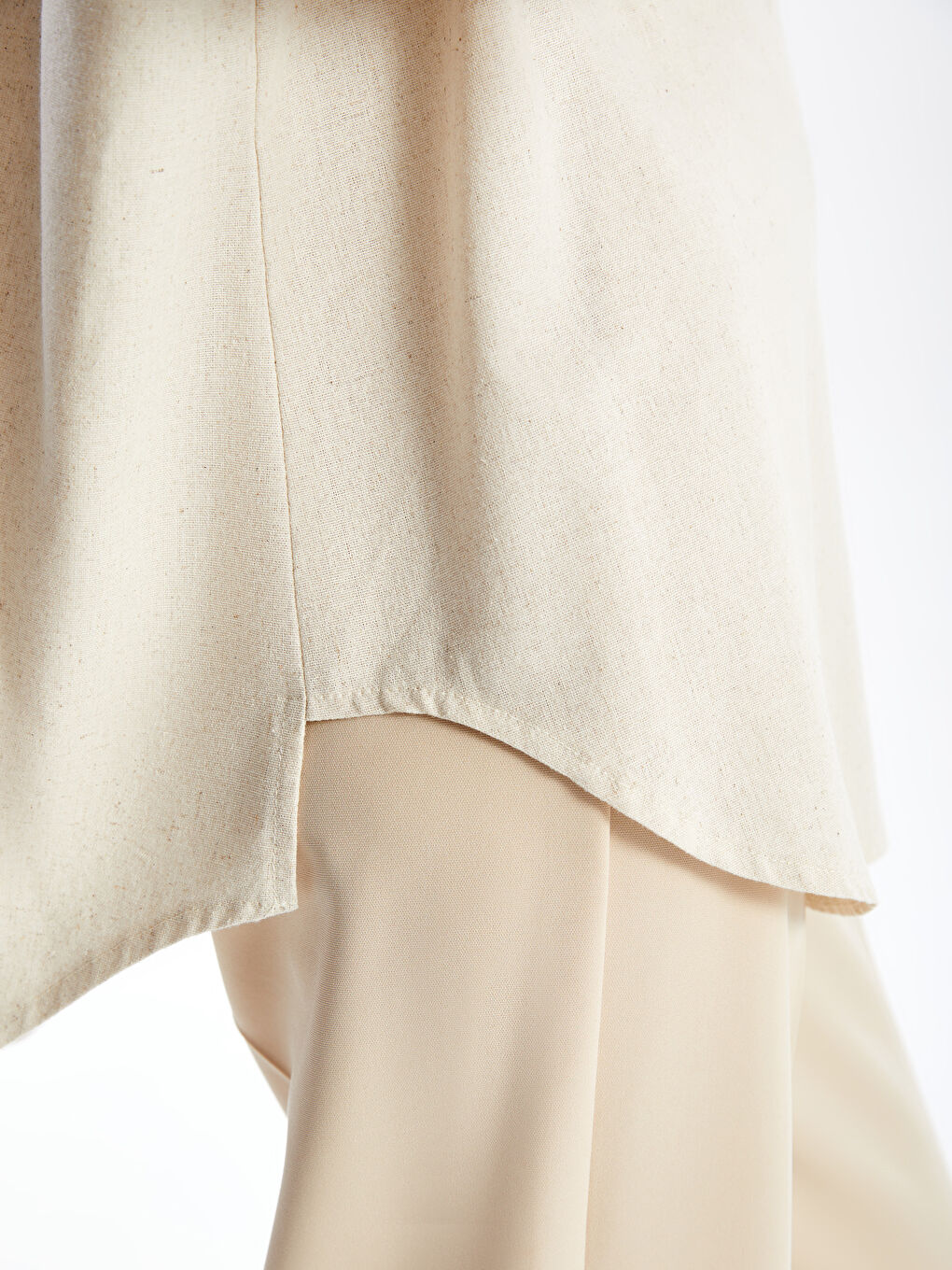 Oversize Linen Blend Women's Shirt-2