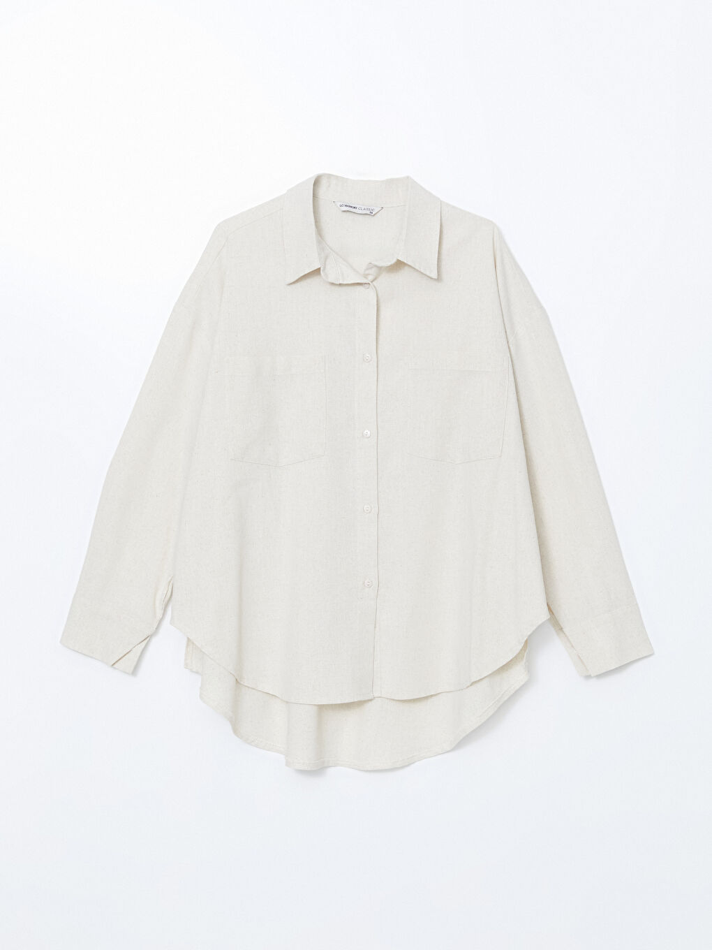 Oversize Linen Blend Women's Shirt-4