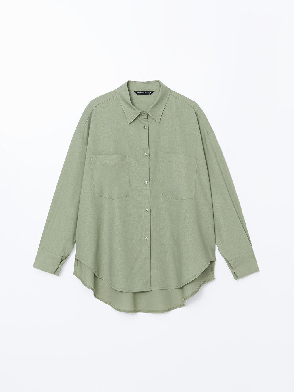 Oversize Linen Blend Women's Shirt-4