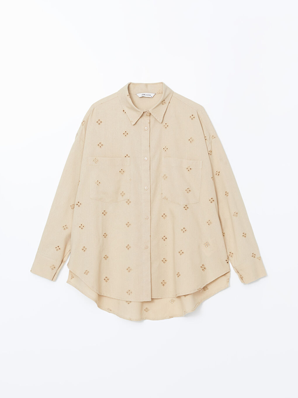 Openwork Oversize Women's Shirt-4