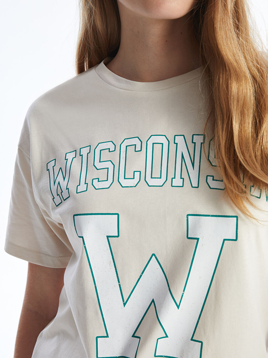 Crew Neck Printed Short Sleeve Women's T-Shirt-2