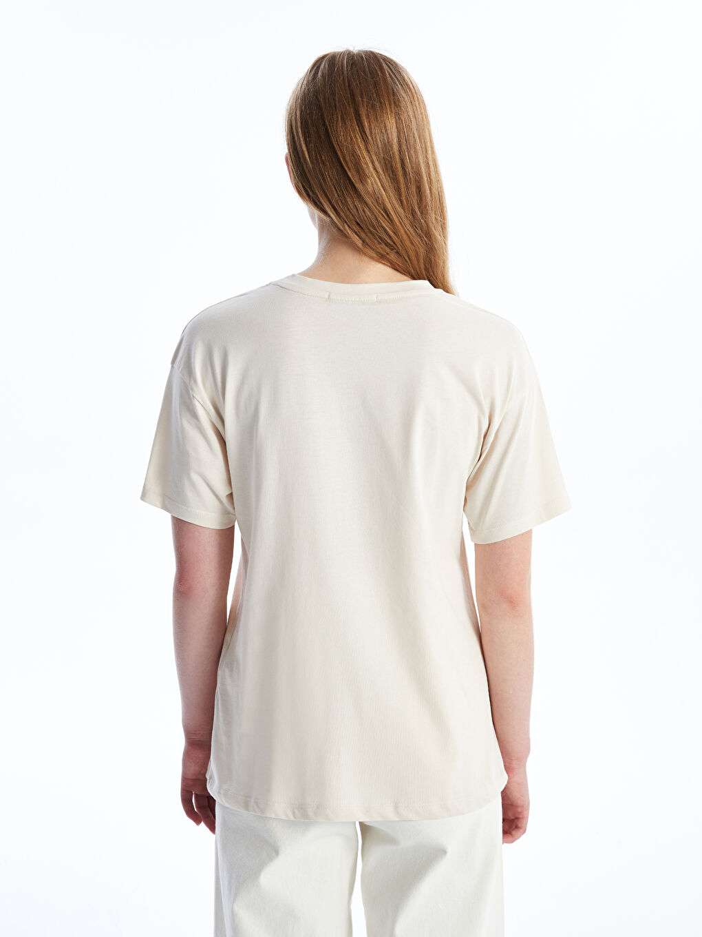 Crew Neck Printed Short Sleeve Women's T-Shirt-3