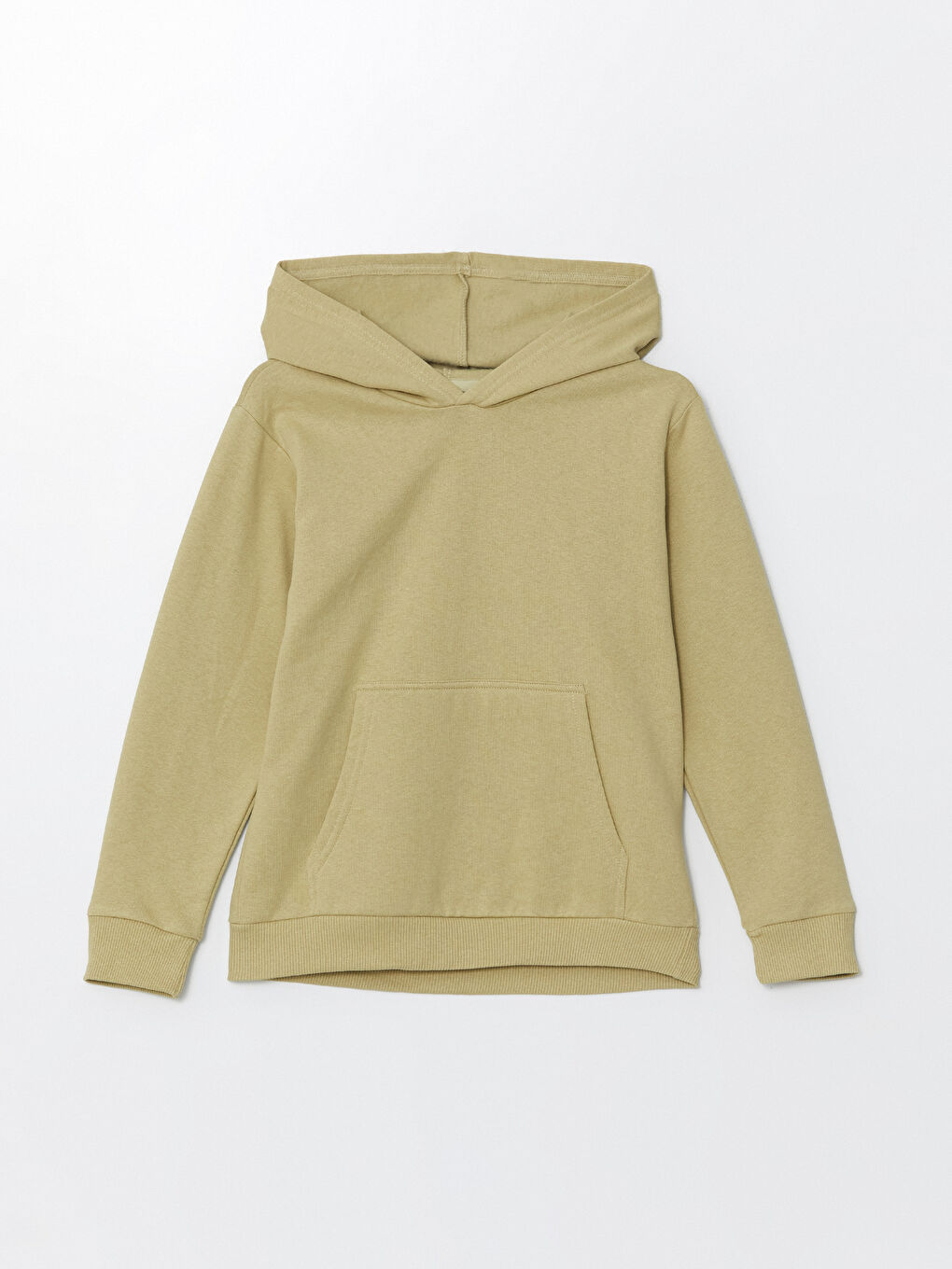 LCW ECO Açık Haki Kapüşonlu Erkek Çocuk Sweatshirt