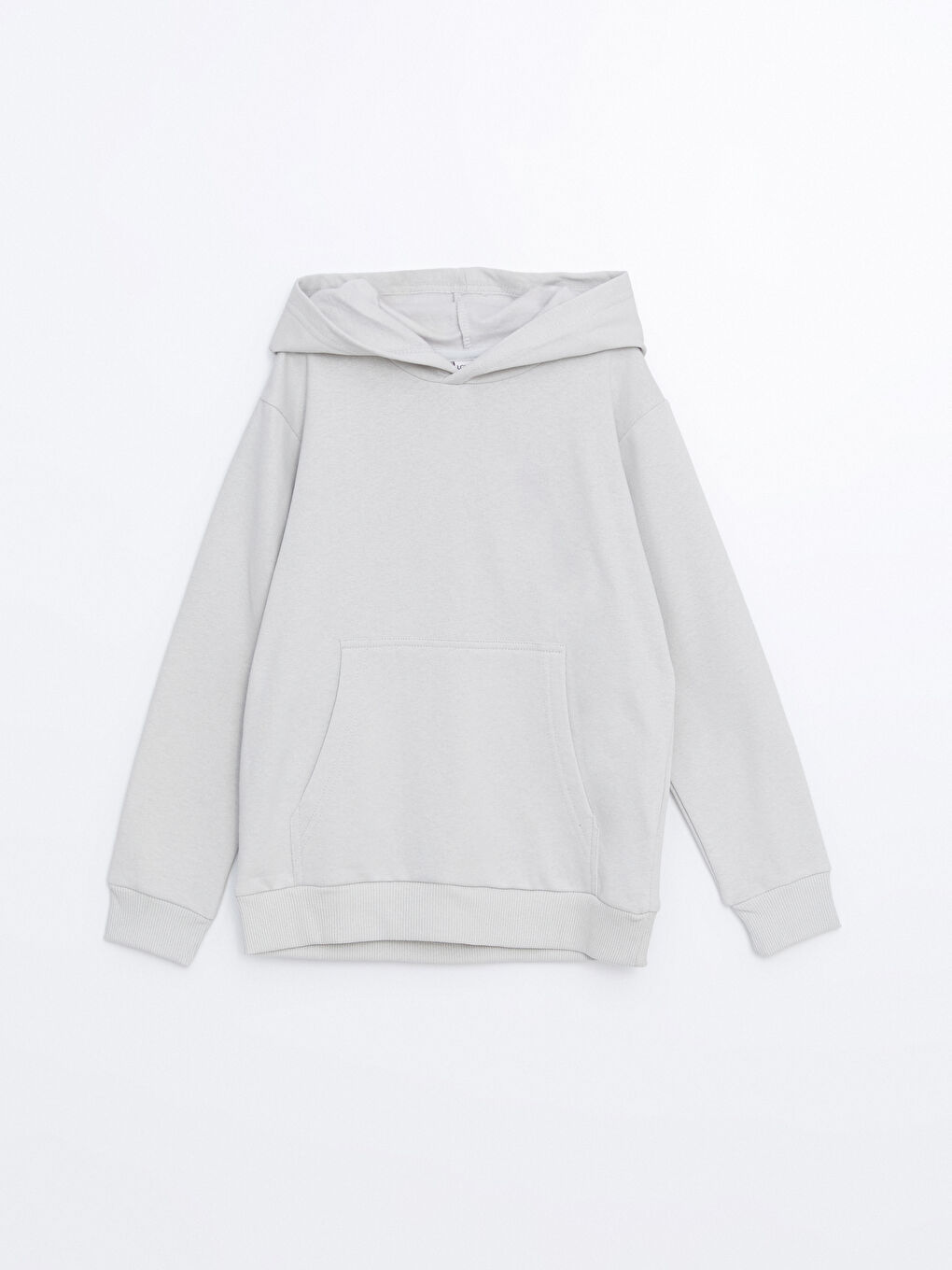 LCW ECO Açık Gri Kapüşonlu Erkek Çocuk Sweatshirt